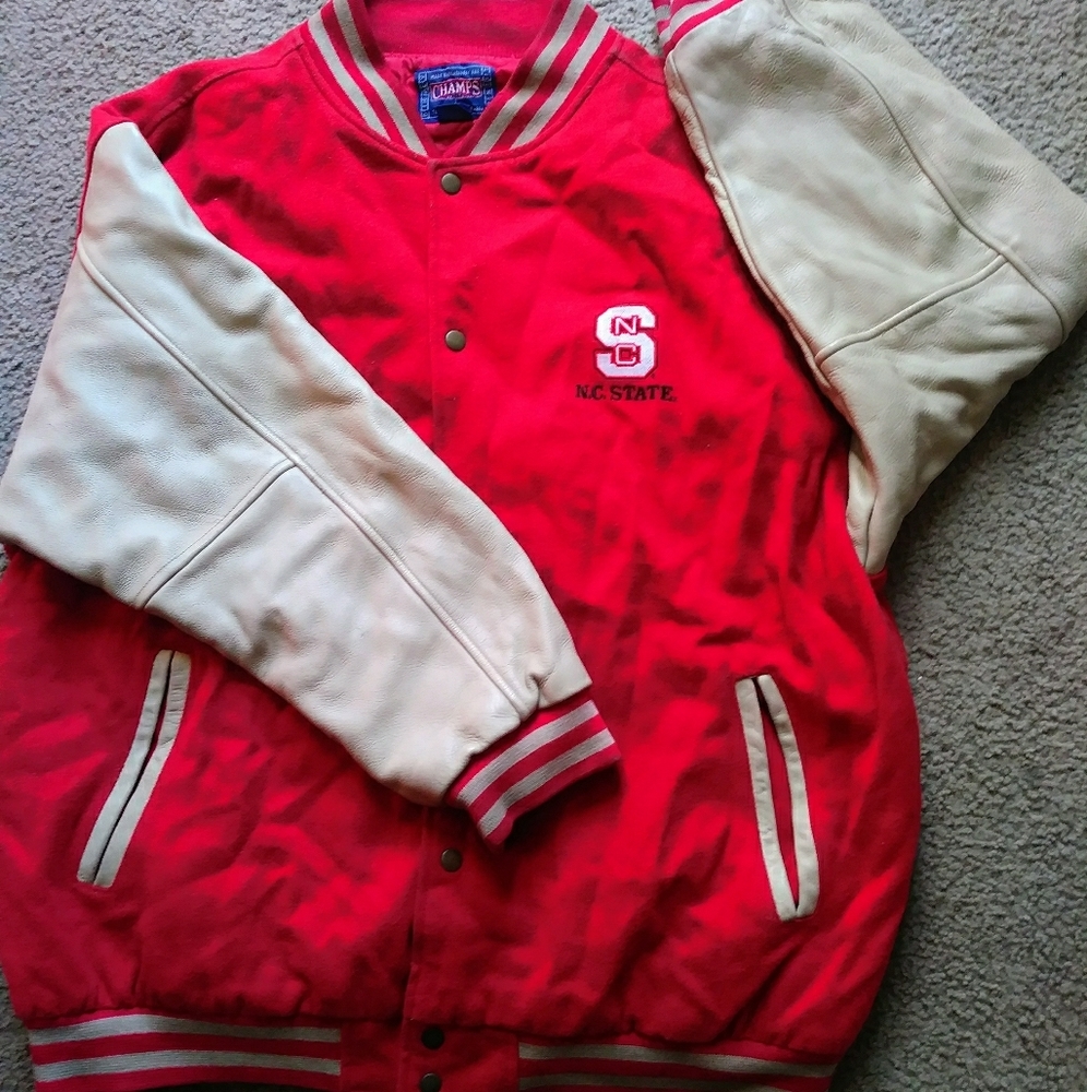 Nc state letterman jacket size xxl
